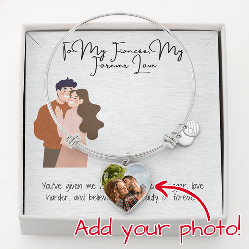 Forever Love Fiancée  Heart Bangle