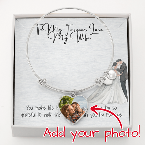 Forever Love Wife Heart Bangle