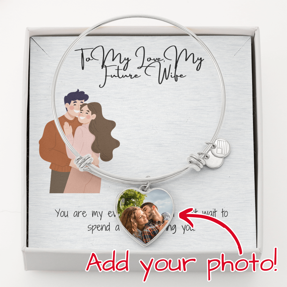 Future Wife, Fiancée  Heart Bangle