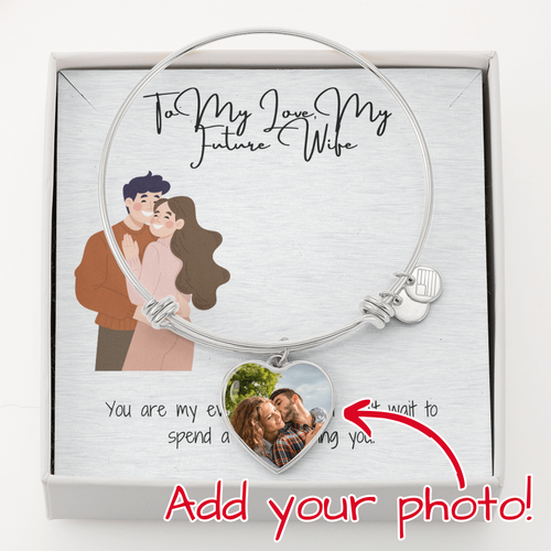 Future Wife, Fiancée  Heart Bangle