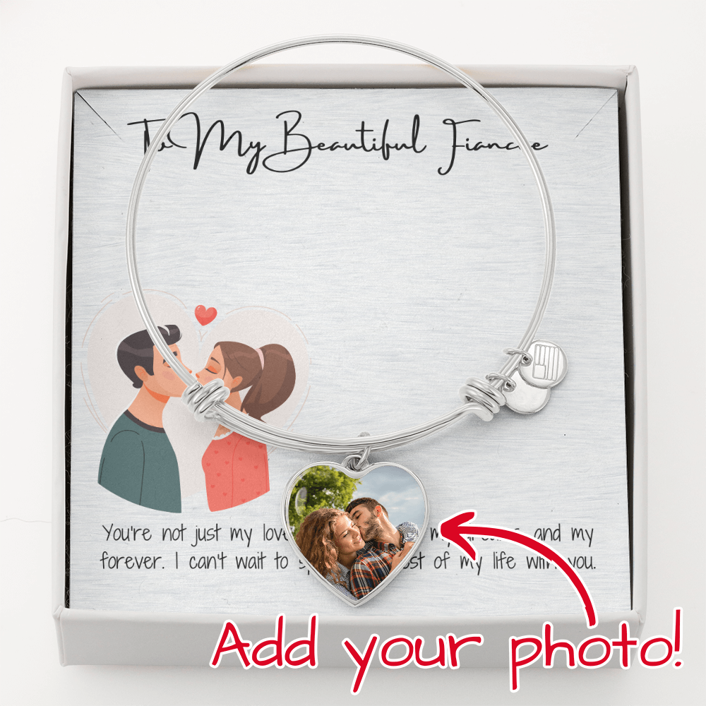 Beautiful Fiancée Luxury Heart Bangle