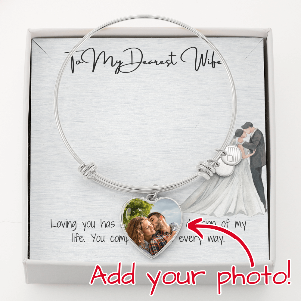 Dearest Wife Heart Bangle