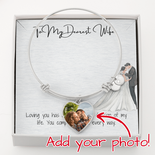 Dearest Wife Heart Bangle