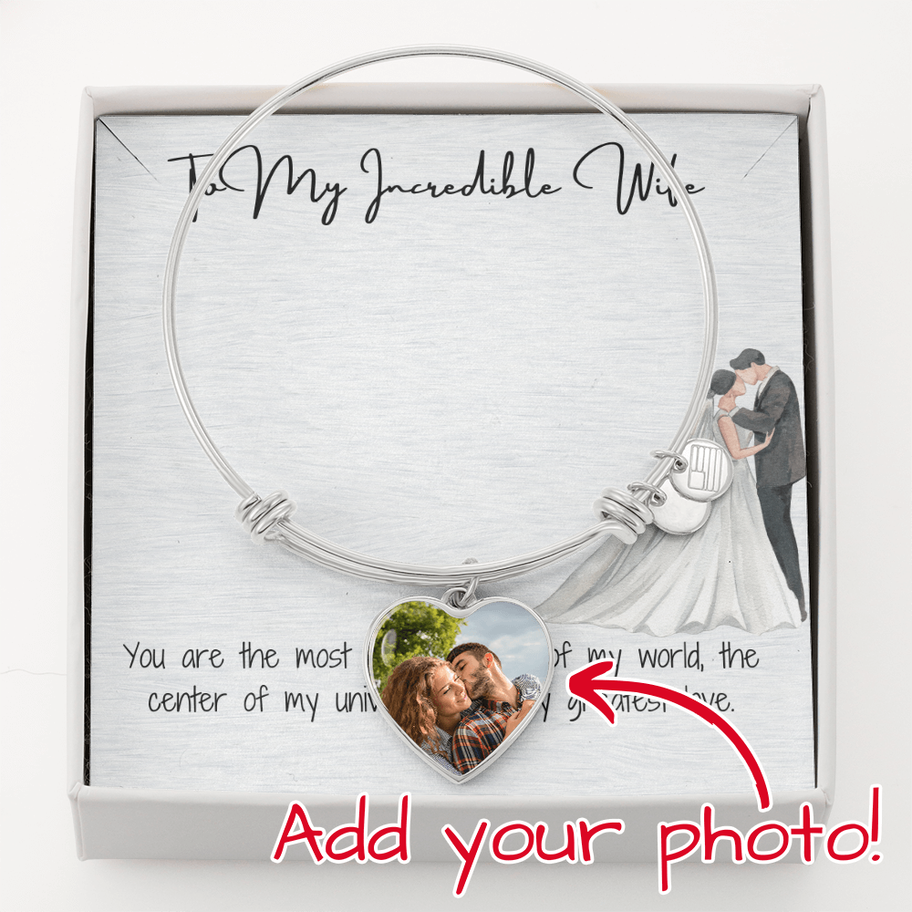Incredilble Wife Heart Bangle