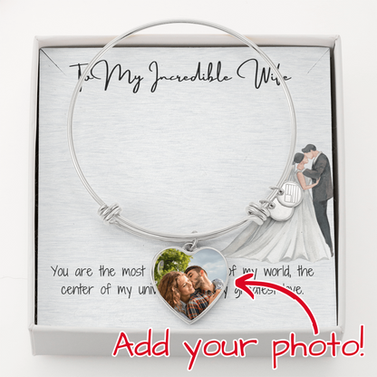 Incredilble Wife Heart Bangle