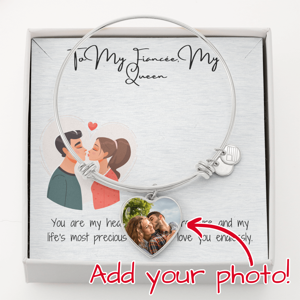 My Queen Fiancée Luxury Heart Bangle