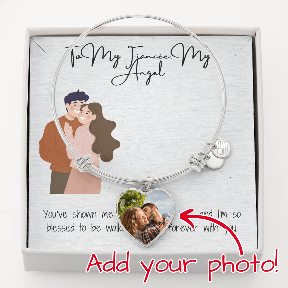 My Angel Fiancée  Heart Bangle