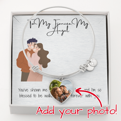 My Angel Fiancée  Heart Bangle