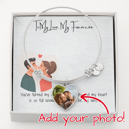 My Love Fiancée Luxury Heart Bangle