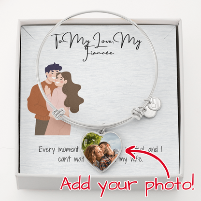 My Love Fiancée  Heart Bangle