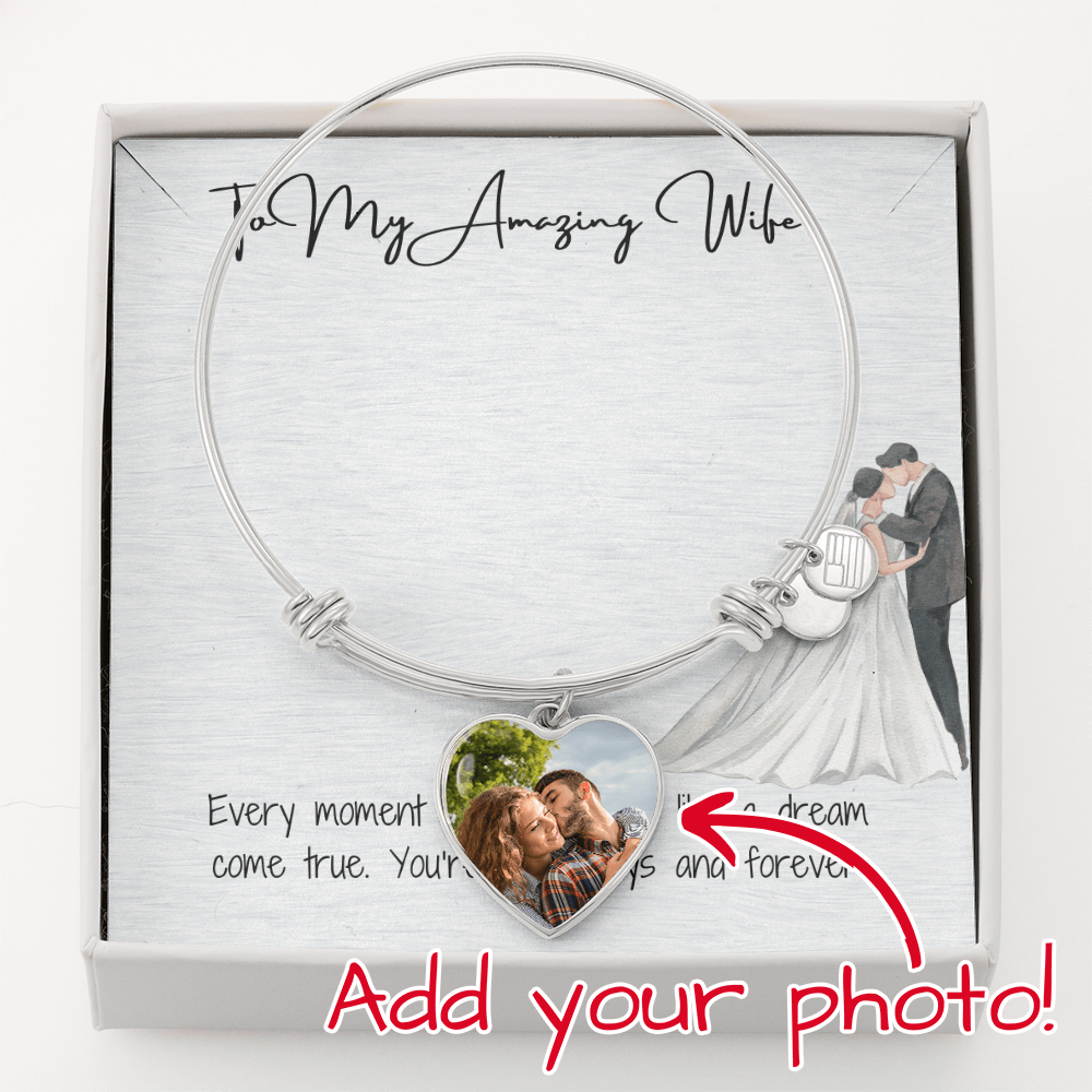 Amazing Wife Heart Bangle