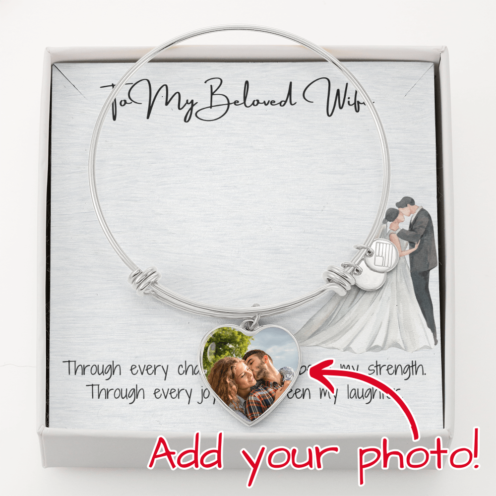 Beloved Wife Heart Bangle