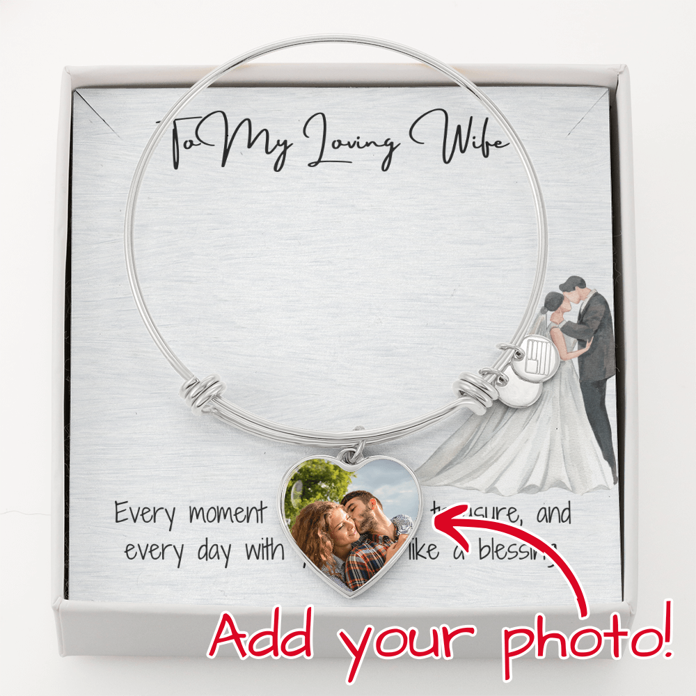 Loving Wife Heart Bangle