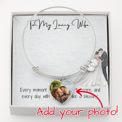 Loving Wife Heart Bangle