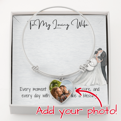 Loving Wife Heart Bangle