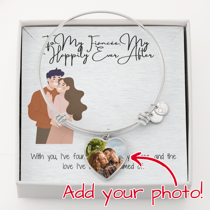 Happily Ever After Fiancée  Heart Bangle