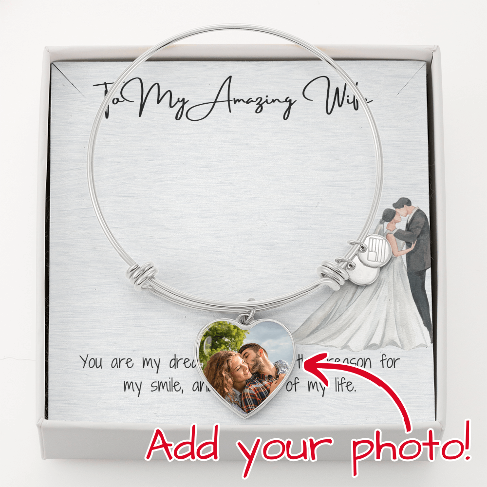 Amazing Wife Heart Bangle