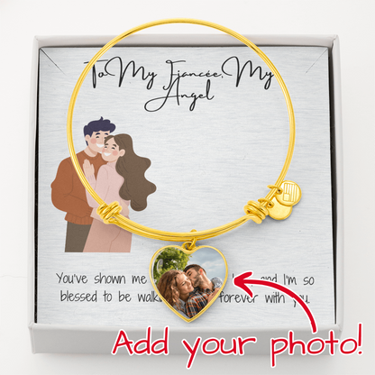 My Angel Fiancée  Heart Bangle