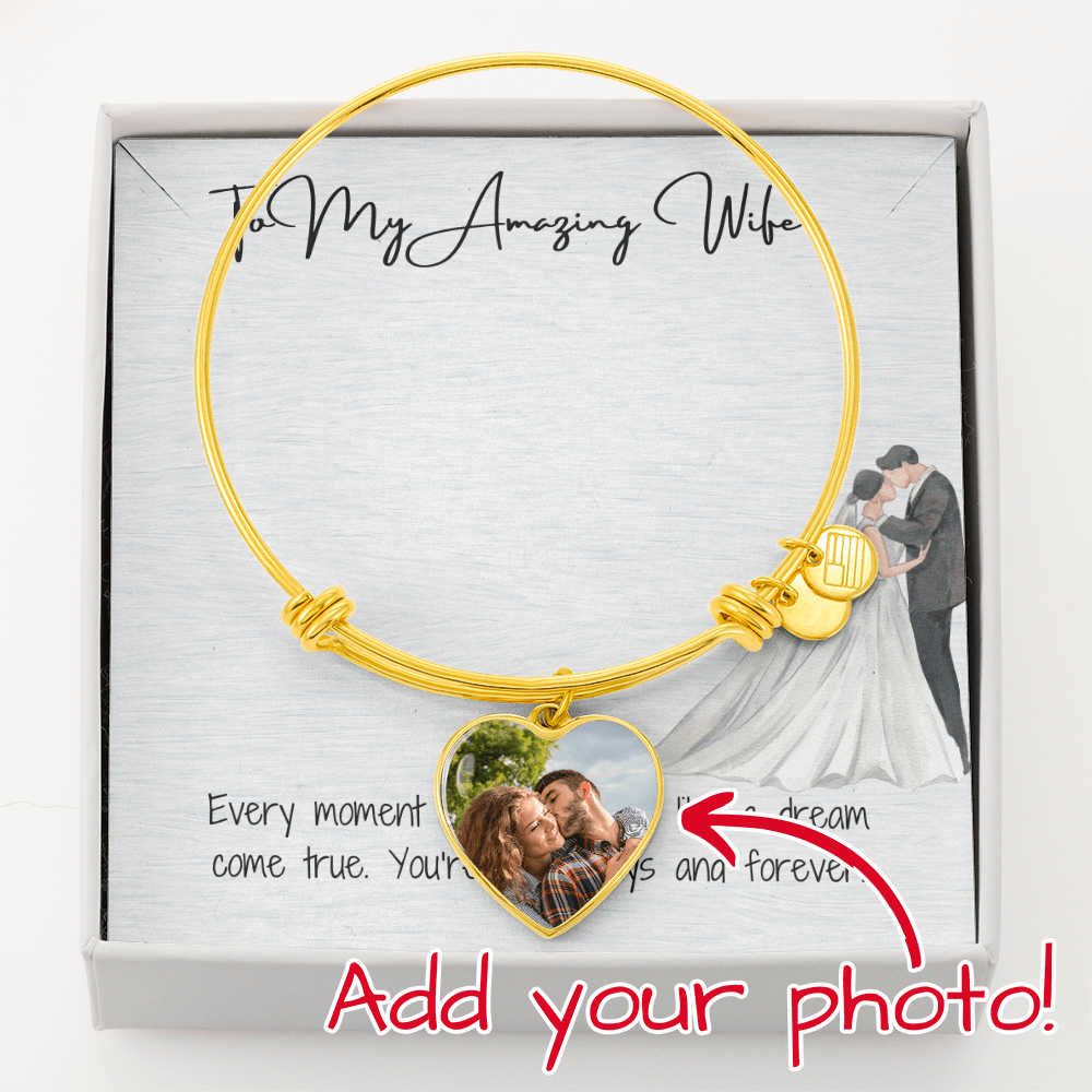 Amazing Wife Heart Bangle