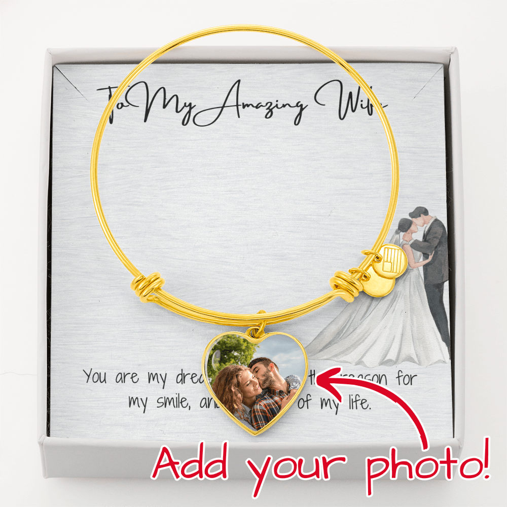 Amazing Wife Heart Bangle