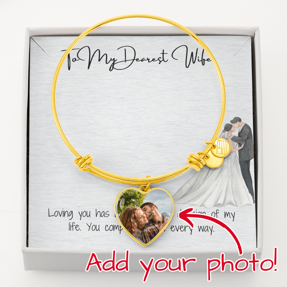 Dearest Wife Heart Bangle