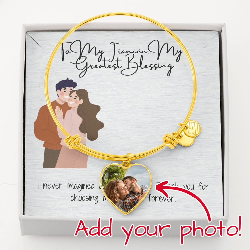 Greatest Blessing Fiancée  Heart Bangle