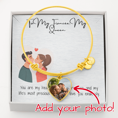 My Queen Fiancée Luxury Heart Bangle