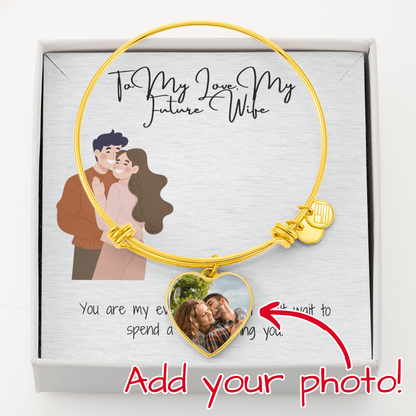 Future Wife, Fiancée  Heart Bangle