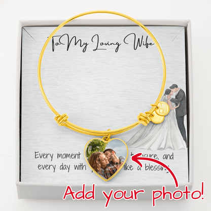 Loving Wife Heart Bangle