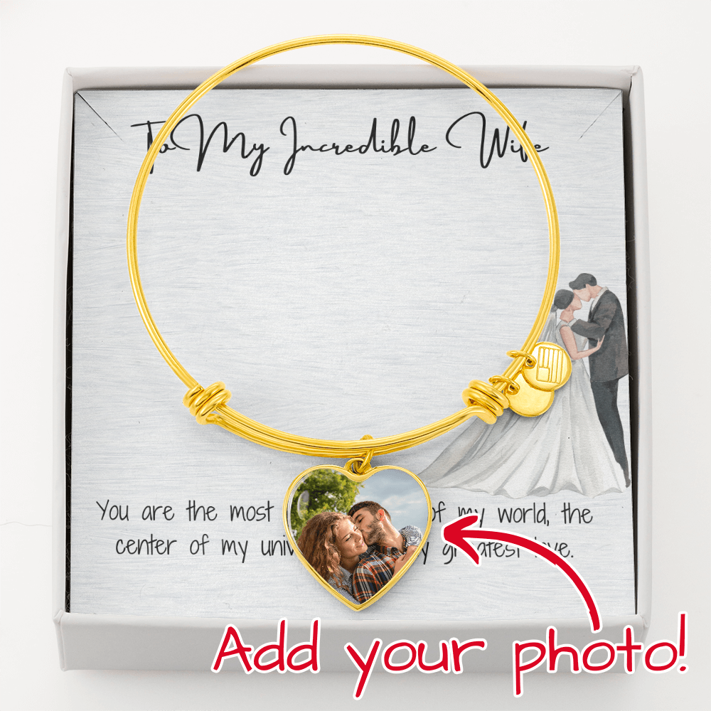 Incredilble Wife Heart Bangle