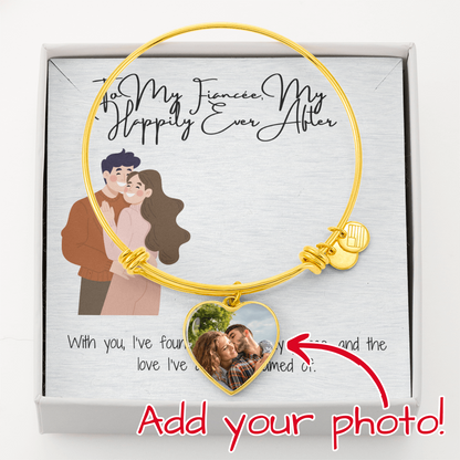 Happily Ever After Fiancée  Heart Bangle