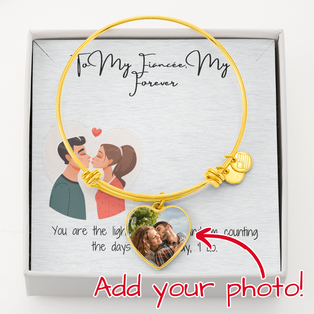 My Forever Fiancée Luxury Heart Bangle