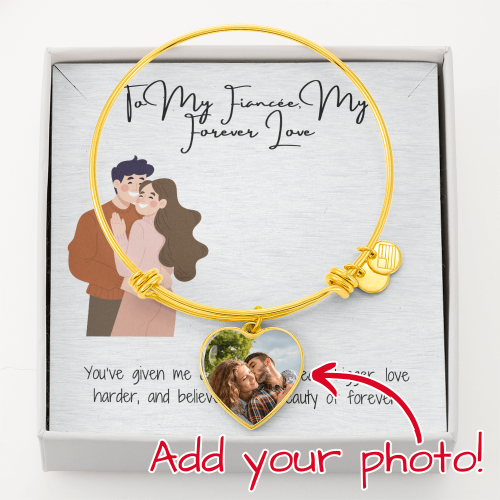 Forever Love Fiancée  Heart Bangle