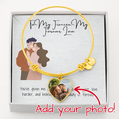 Forever Love Fiancée  Heart Bangle