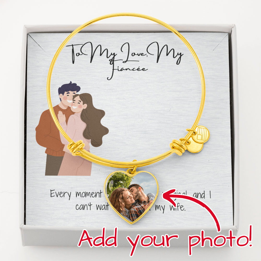 My Love Fiancée  Heart Bangle