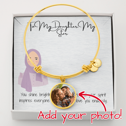 A Circle of Love & Faith  Luxury Circle Bangle for My Hijabi Daughter