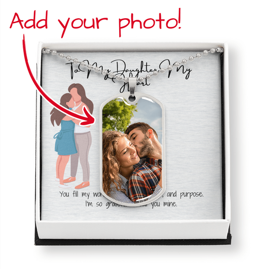 Custom Dog Tag Necklace  A Unique Keepsake for Your White Daughter