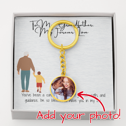 "Cherished Moments: Custom Grandpa Keychain"